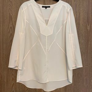 BCBGMaxAzria White Blouse Size Large